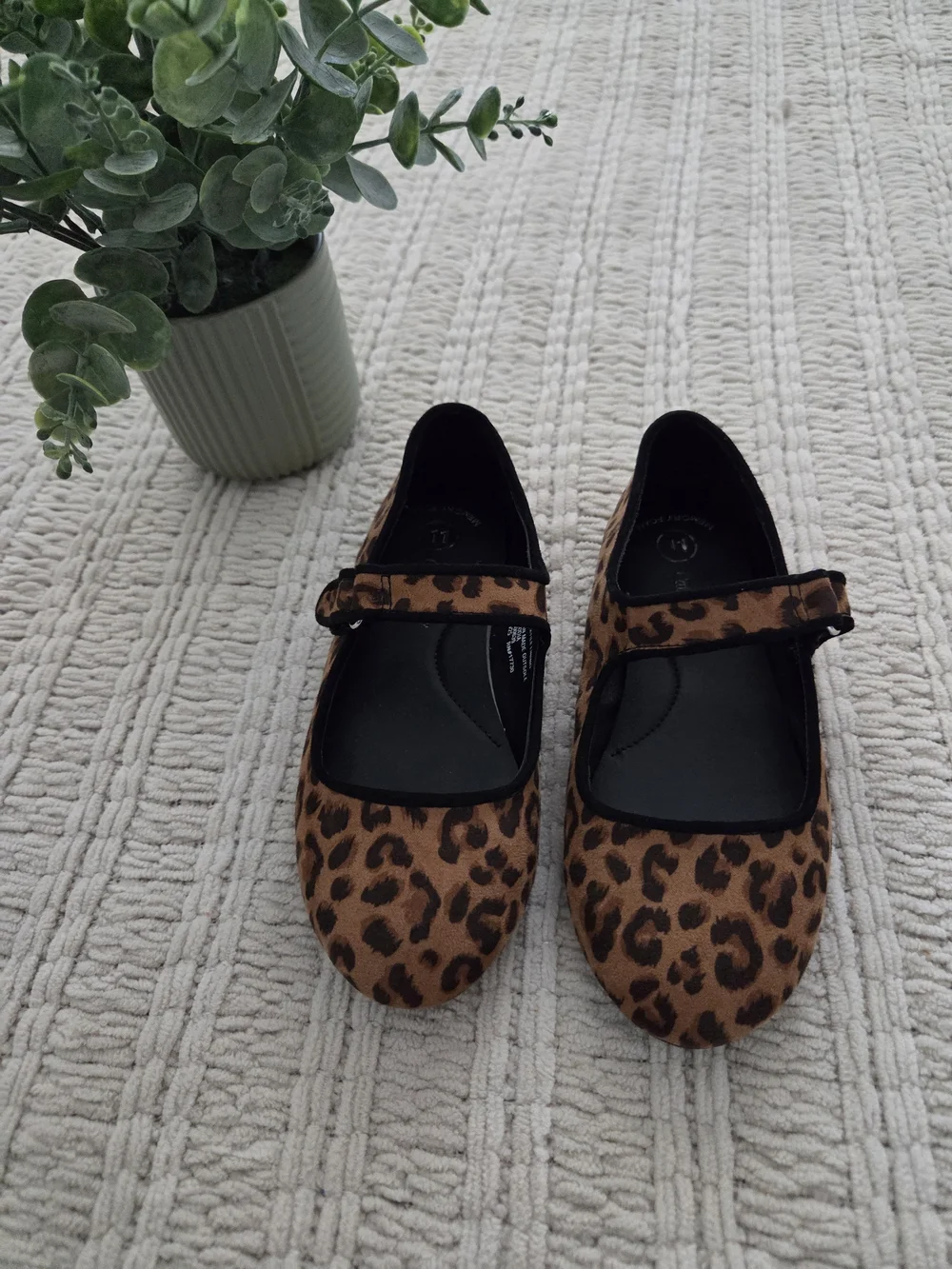 Cat & Jack Girls Leopard Print Mary Janes - Brown/Black